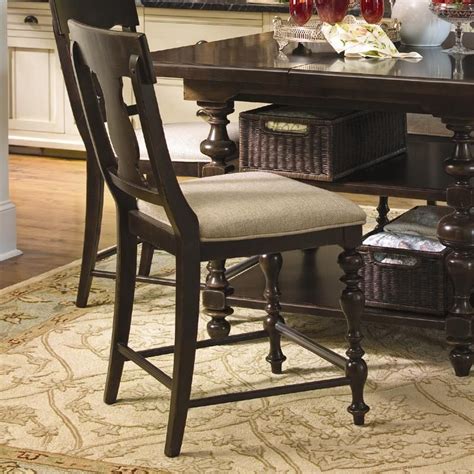 Paula Deen Home Counter Height Chair With Upholstered Seat By Paula