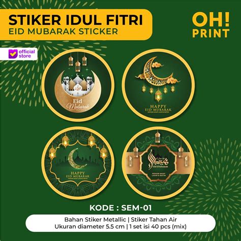 Jual Stiker Idul Fitri Stiker Lebaran Stiker Kue Lebaran Stiker