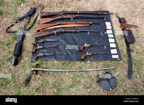 Display Of Arms By The Reenactors Of The 7th Tennessee Cavalry Company