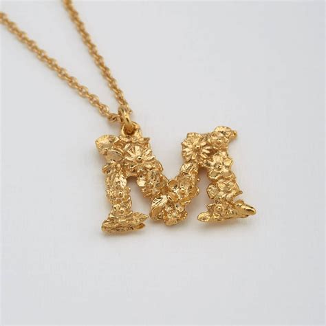 Letter M Necklace Thankyou Letter