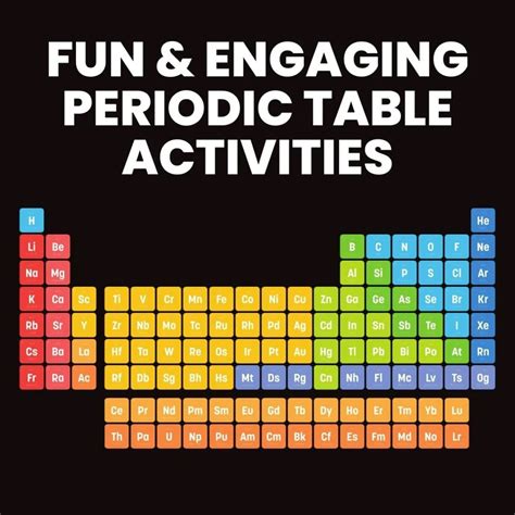 12 Fun And Engaging Periodic Table Activities Worksheets Library