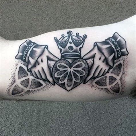 50 Claddagh Tattoo Designs For Men Irish Icon Ink Ideas