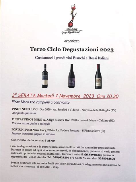 Degustazioni Al Crc Antella Protagonista Il Pinot Nero