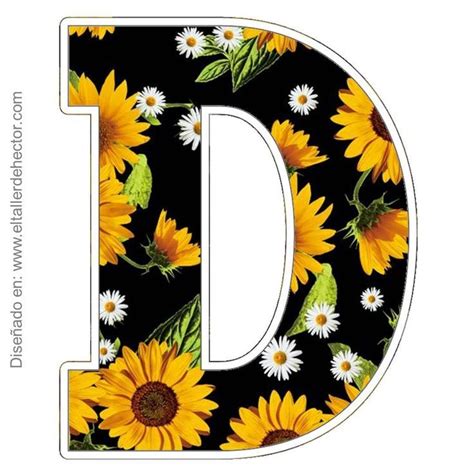 Letras De Girasoles D Abc Letters Letter S Letters And Numbers