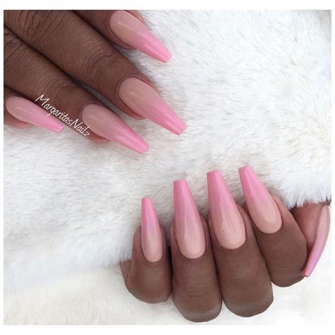 Nude Pink Ombr Coffin Nails By Margaritasnailz Coffin Nails Coffin Nails Long Coffin Nails