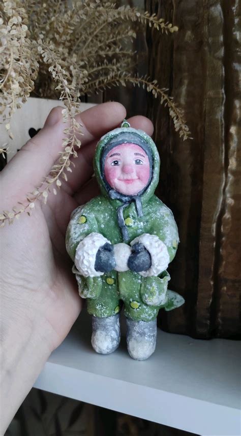 Ёлочная игрушка из ваты "Дракончик Витя" купить в интернет-магазине ...