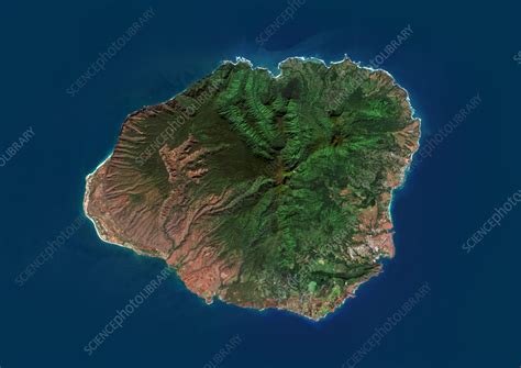 Kauai Hawaii Usa Satellite Image Stock Image C0575684 Science