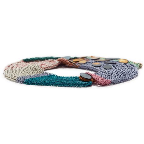 Tracings Pink & Aqua Necklace by Brooke Marks-Swanson | _Curated