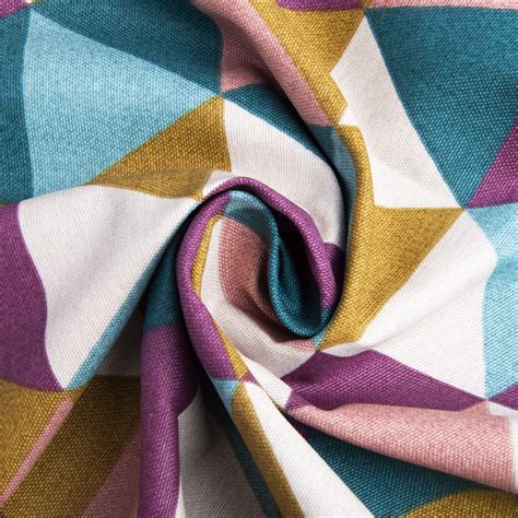 Ткань декоративная Трикутники с водоотталкивающей пропиткой V-1 серо ...