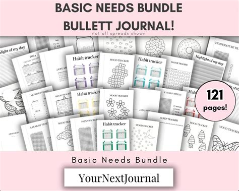 basic  bundle printablebullett journalbujopdfbasic planners