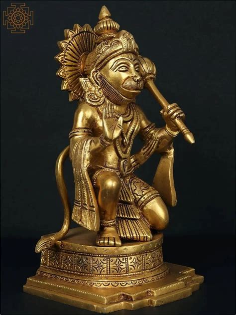 Golden Blessing Lord Hanuman Brass Statue Temple At Rs In New Delhi