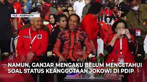 Respons Ganjar Soal Jokowi Disebut Tak Lagi Jadi Kader PDIP Video