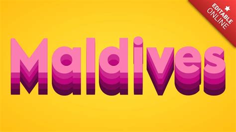 Maldives Text Effect Generator