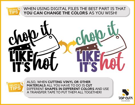 Chop It Like Is Hot Svg Kitchen Svg Kitchen Sayings Quotes Kitchen Apron Tshirt Baking Cook