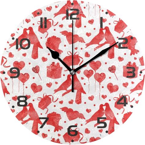 Dreamtimes Valentine S Day Hearts Wall Clock Inch Silent Non