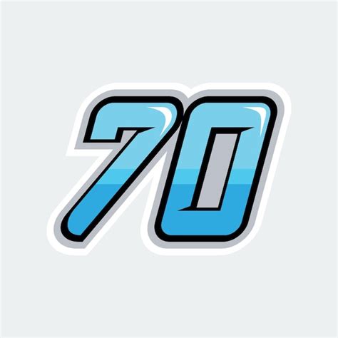 Premium Vector 70 Racing Numbers Logo Vector