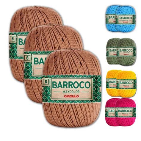 O Que Foi O Barroco No Brasil - Kit 3 Barbante Fio Barroco Maxcolor nº 6 - 200g - Círculo | Shopee Brasil