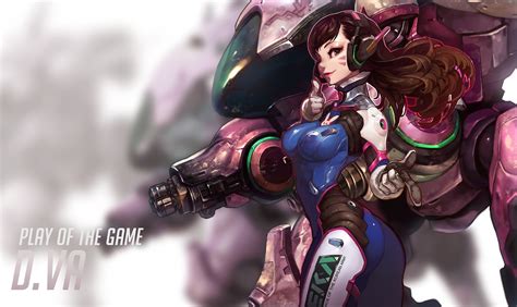 Wallpaper Long Hair Anime Girls Brunette Ass Brown Eyes Headphones D Va Overwatch