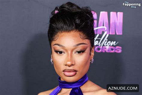 Megan Thee Stallion Sexy Flaunts Her Hot Boobs In A Gorgeous Purple Dress At Megan Thee Stallion