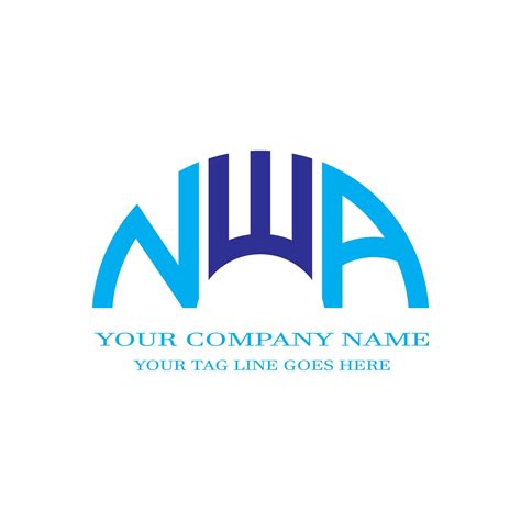 Nwa Letter Logo Creative Design With Vector Graphic Vector Art