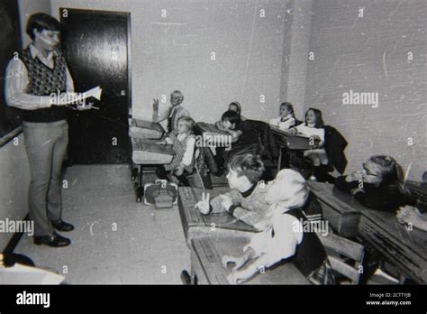 Fine 1970s Vintage Black And White Photography Of Elementary School