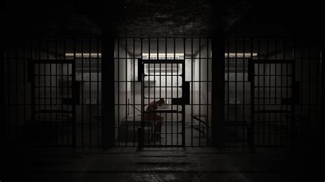 Dark Empty Jail Cell