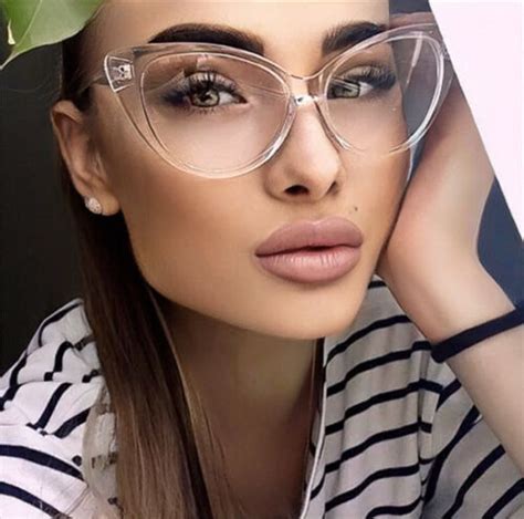 Retro Cat Eye Nikita Pinup Clear Lens Sexy Secretary Big Eyeglasses