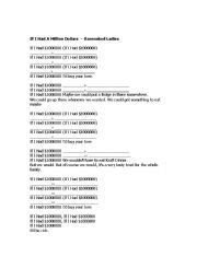 If I Had A Million Dollars Second Conditional Song Esl Worksheet By