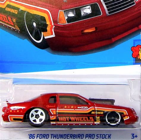 Buy Hot Wheels 86 Ford Thunderbird Pro Stock HW Drag Strip Ages 3 And Up Red Online At