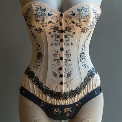 Midsection Of Mannequin Underwear Showing Panties Bra Lingerie Female Undergarments