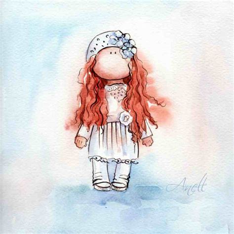 Watercolor Little Girl at PaintingValley.com | Explore collection of ...