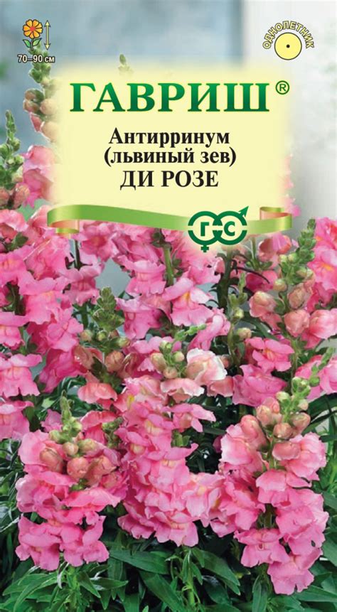 Семена Антирринум (Львиный зев) Ди розе, 0,05г, Гавриш, Цветочная ...