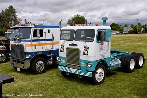 1976 White Freightliner Flp 9664 Powerliner And 1964 Wft 6364 A Photo