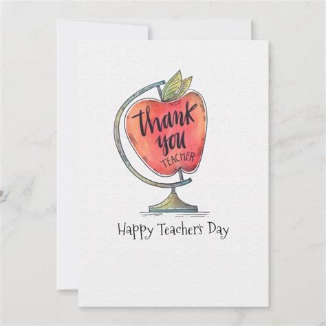 Teacher's Day Greeting Card | Zazzle | Teachers day greeting card ...