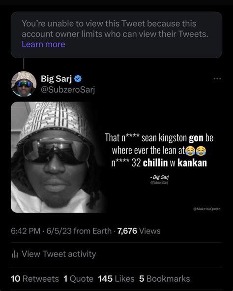 Big Sarj On Twitter Dawg Im Fucking Crying Sean Kingston Blocked Me😭😭😭😭