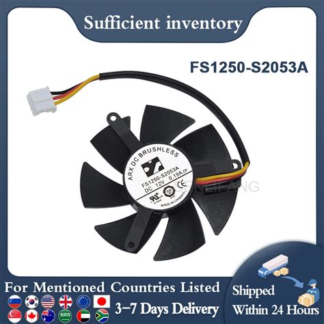 오리지널 그래픽 카드 팬, gtx1050, 1050ti, FS1250 S2053A 12V, 0.19A, 3 선, 신제품 ...