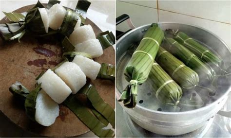 Rasa Lembut Berlemak Ini Cara Nak Buat Ketupat Daun Pisang Paling