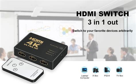 Mua Hdmi Switch K Gana Intelligent Port Hdmi Switcher Splitter