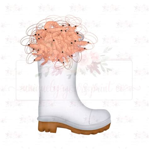 Plain White Shrimp Boot With Shrimp Png Louisiana Cajun Etsy