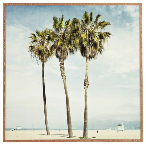 Deny Designs Bree Madden Venice Beach Palms Framed Wall Art 30x30x1