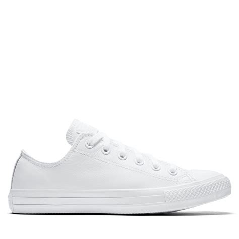 Chuck Taylor All Star Mono Leather Sneakers in White | Little Burgundy