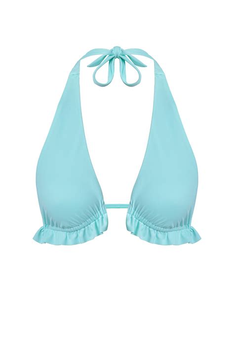 Poissy Frill Gen Kesim Bikini Tak M Buz Mavisi