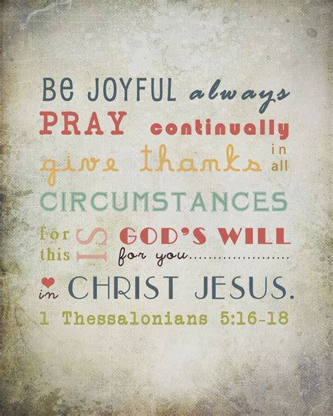 Bible Verse Wall Art Be Joyful Always Pray Continually Give Thanks In