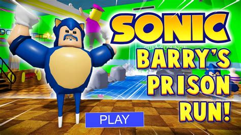 New Sonic Barry S Prison Run Roblox First Person Obby Escape