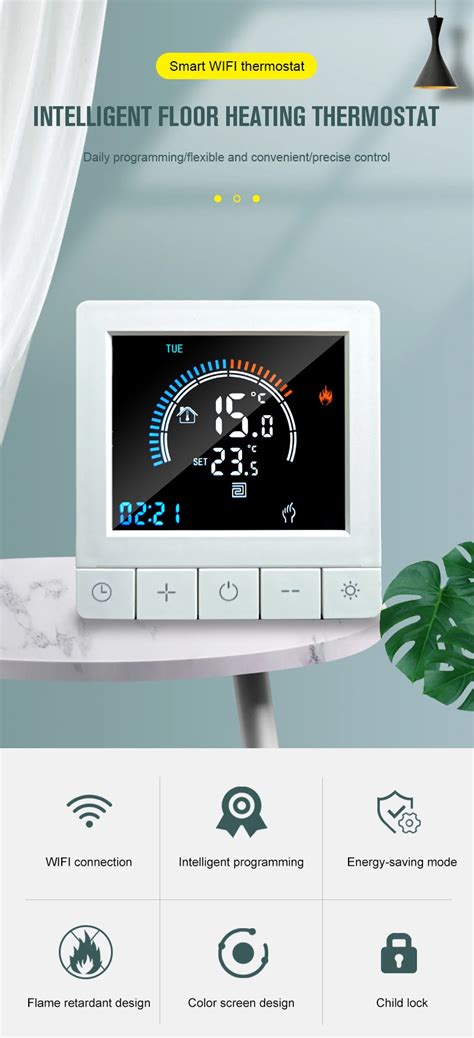 Thermostat R Gulateur Thermostat Intelligent Wifi Chauffage Au Sol