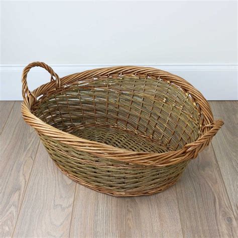 Roll Top Wicker Washing Basket - The Basket Company