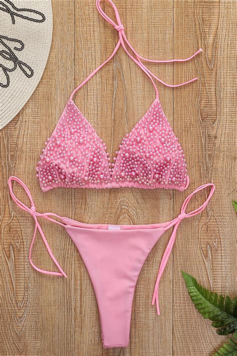 Halter Mini Bikini Female Swimsuit Women Swimwear Two Pieces ShopperBoard
