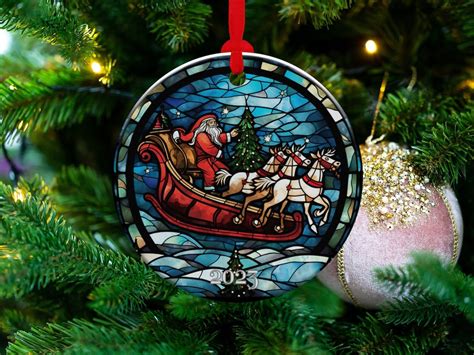 Santa 2023 Ornament 2023 Christmas Decoration Holiday T Idea