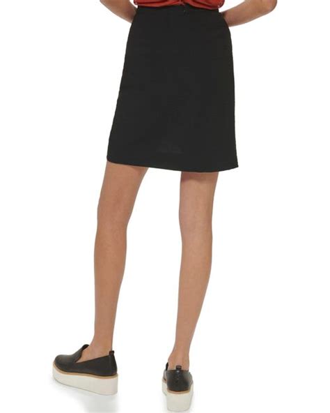 Dkny Crinkle Pleat Skirt In Black Lyst