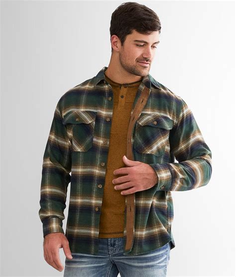 Pendleton Burnside Flannel Shirt Mens Shirts In Green Navy Olive